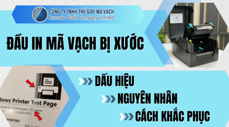 Đầu in mã vạch bị xước: dấu hiệu, nguyên nhân, khắc phục