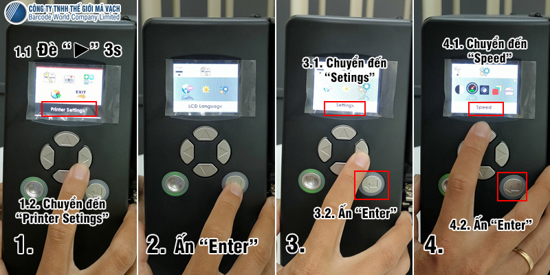 Thao tác điều chỉnh tốc độ in trực tiếp trên máy in mã vạch công nghiệp GoDEX (1)