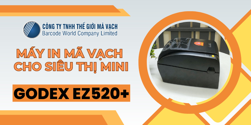 Máy in mã vạch cho siêu thị mini GoDEX EZ520+