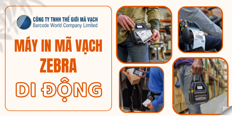 Máy in mã vạch Zebra di động