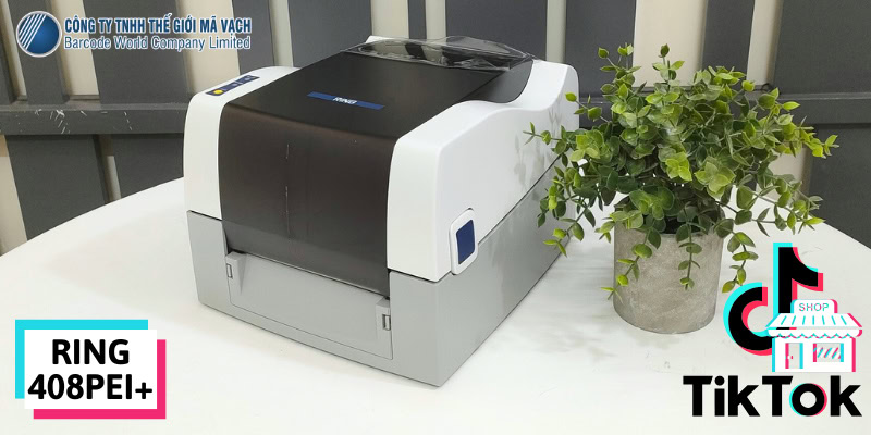 Máy in tem đơn hàng Tiktok RING 408PEI+ (152.4 mm/s, LAN)