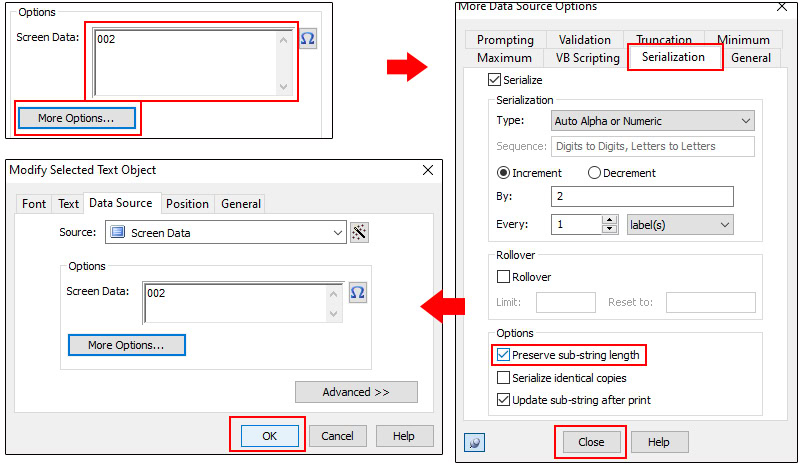 Mẹo giữ độ dài chuỗi dữ liệu trong in tem số nhảy