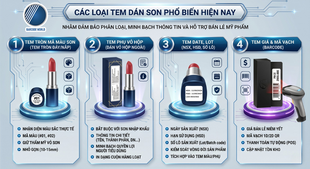 Các loại tem dán son phổ biến nhất hiện nay Các loại tem dán son phổ biến nhất hiện nay