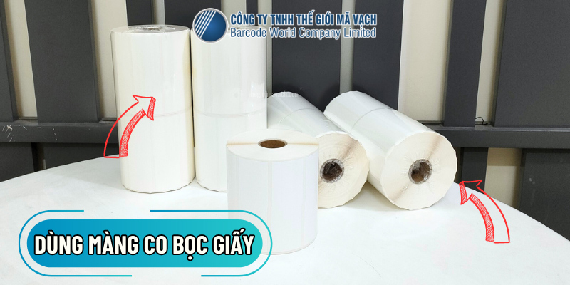 Bảo quản giấy in mã vạch bằng cách dùng hộp đựng, màng co