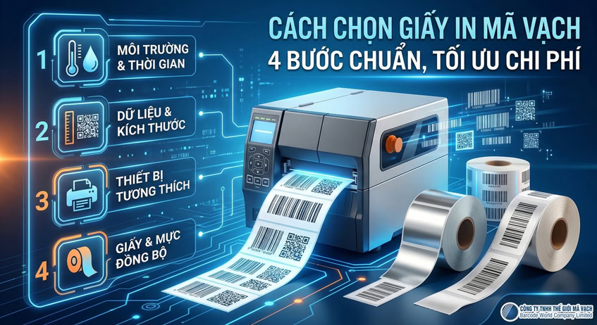 Cách chọn giấy in mã vạch chuẩn 4 bước, tối ưu chi phí