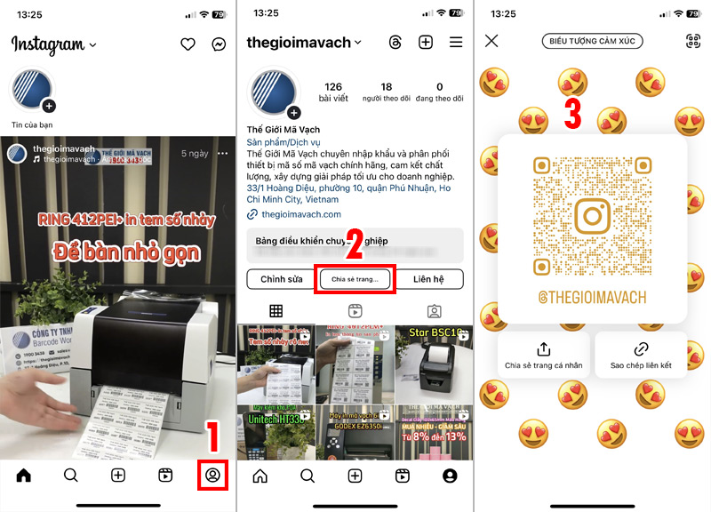 Tạo mã QR code cho tài khoản Instagram