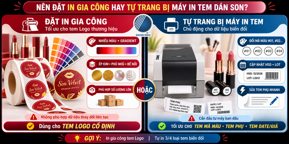 Lựa chọn in gia công tem son hay mua máy tự in Lựa chọn in gia công tem son hay mua máy tự in