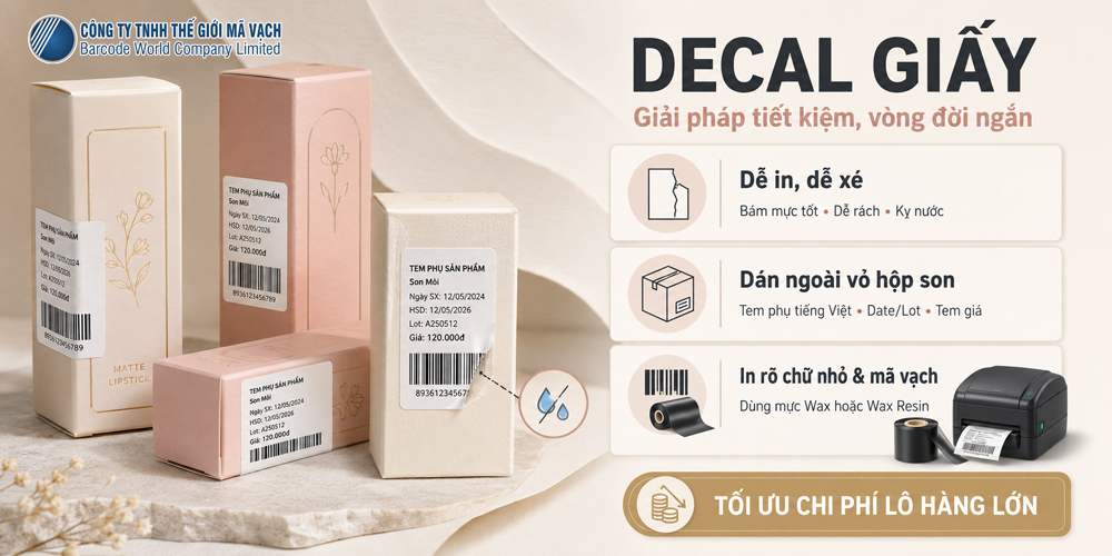 Decal giấy in tem dán son Decal giấy in tem dán son