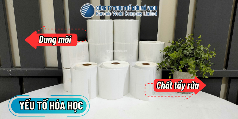 Độ bền giấy in mã vạch ảnh hưởng bởi yếu tố hóa học