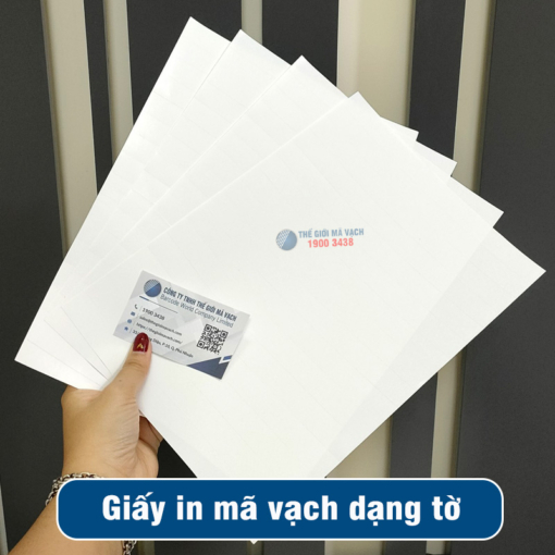 Giấy in mã vạch dạng tờ giá rẻ