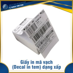 Giấy in mã vạch (decal in tem) dạng xấp