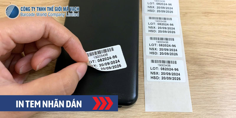 Giải pháp in tem hạn sử dụng, date, lot dán lên bề mặt sản phẩm