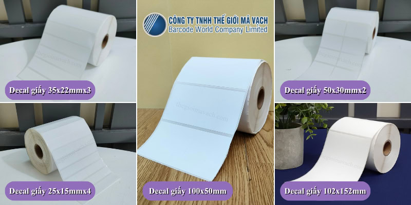 Decal giấy thường có nhiều quy cách