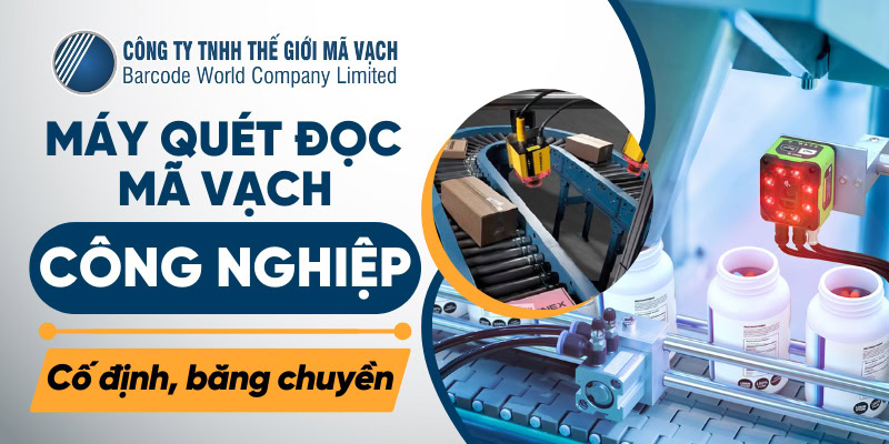 Máy quét đọc mã vạch công nghiệp băng chuyền, cố định