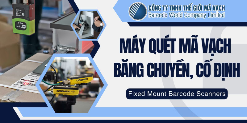 Máy quét mã vạch băng chuyền, cố định