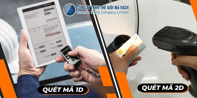 Máy quét mã vạch không dây 1D và 2D