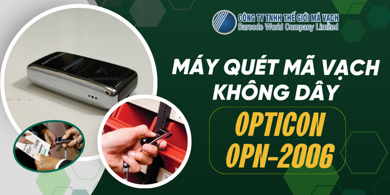 Máy quét mã vạch không dây 1D Opticon OPN-2006 bỏ túi