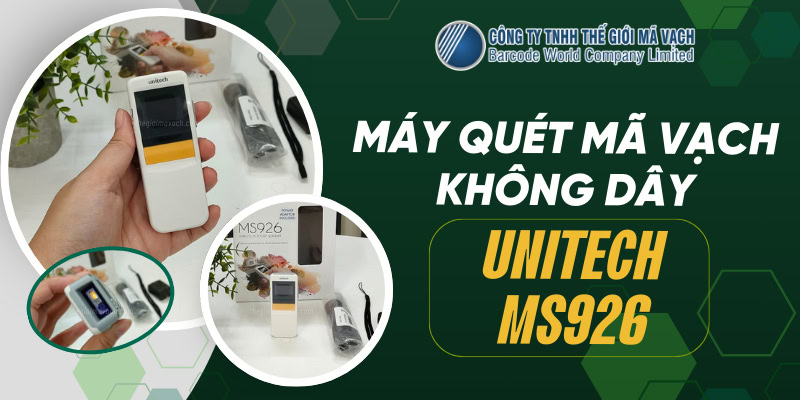 Máy đọc mã vạch không dây Unitech MS926 bỏ túi