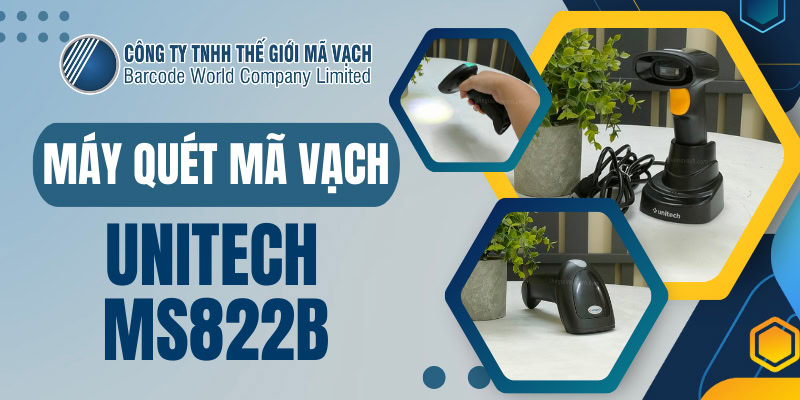 Máy quét mã vạch vé xem phim Unitech MS822B