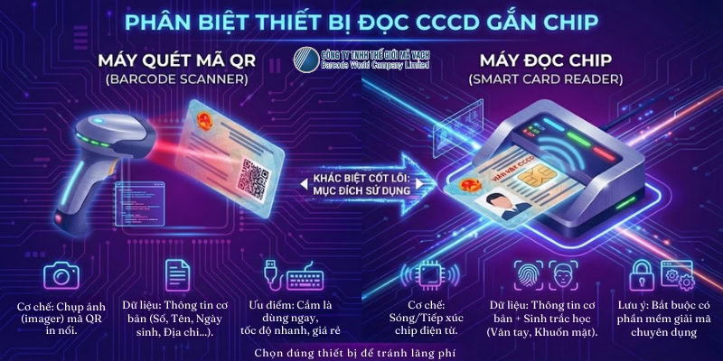 Máy quét mã QR CCCD và Máy đọc Chip Máy quét mã QR CCCD và Máy đọc Chip