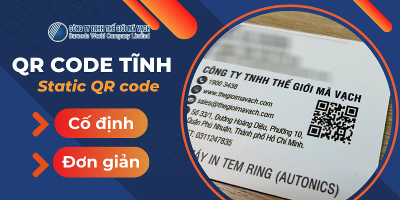 QR code tĩnh là mã không thay đổi nội dung