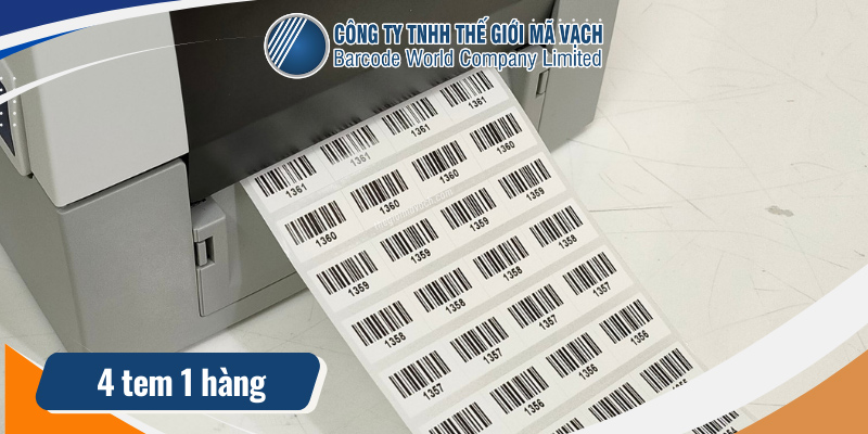 Tem số nhảy với quy cách 4 tem 1 hàng