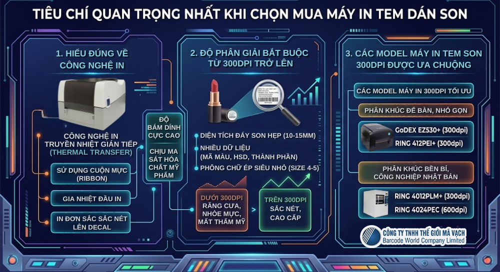Tiêu chí chọn máy in tem dán son Tiêu chí chọn máy in tem dán son