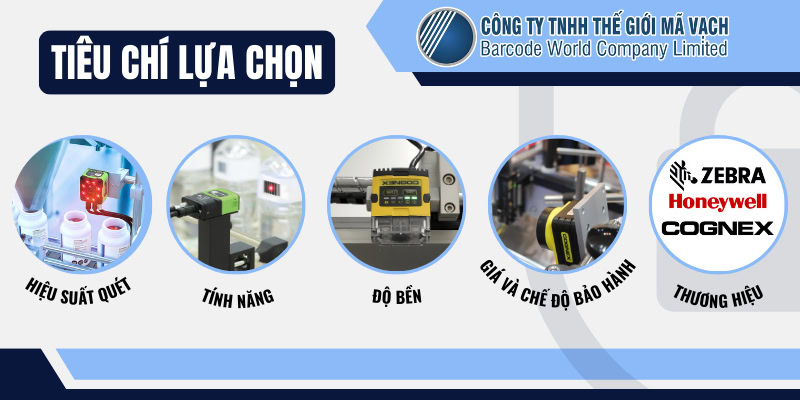 Tiêu chí lựa chọn máy quét mã vạch băng chuyền, cố định