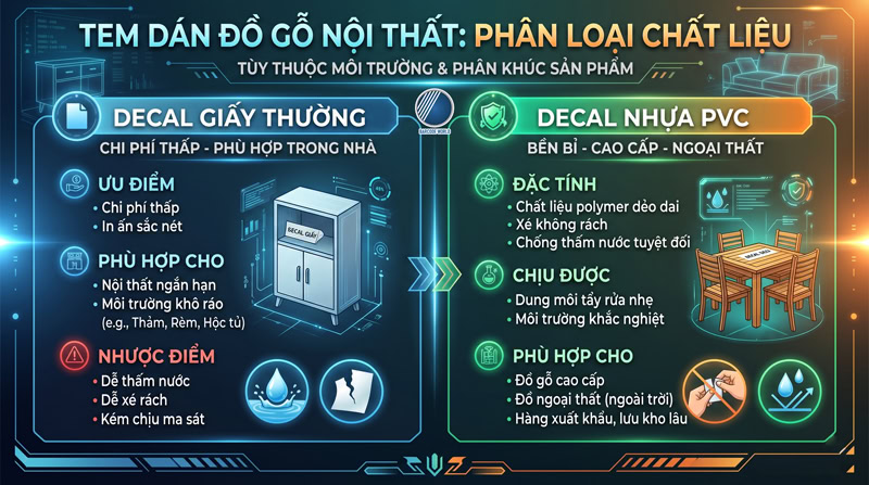 2 chất liệu tem dán đồ gỗ nội thất 2 chất liệu tem dán đồ gỗ nội thất