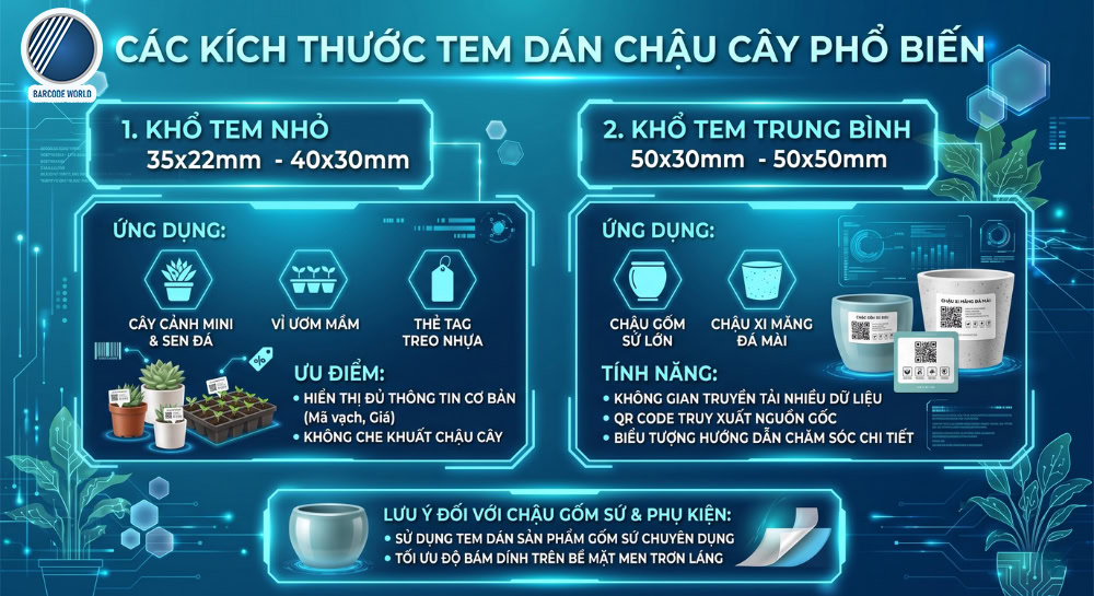 Các kích thước tem bế dán chậu cây phổ biến nhất Các kích thước tem bế dán chậu cây phổ biến nhất