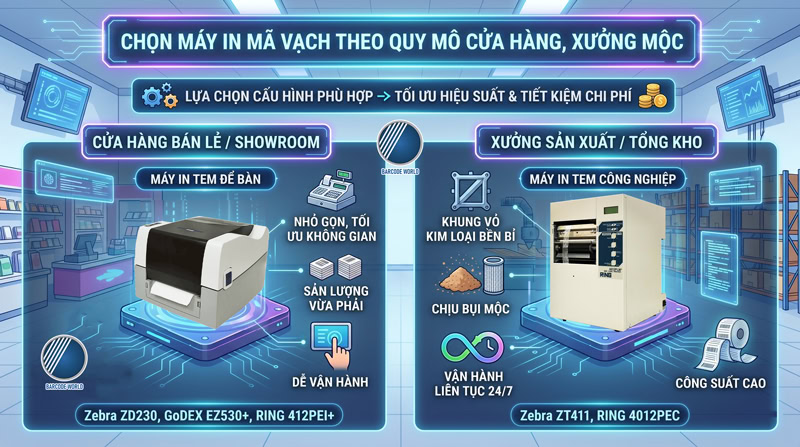 Chọn máy in tem dán đồ gỗ nội thất theo quy mô Chọn máy in tem dán đồ gỗ nội thất theo quy mô