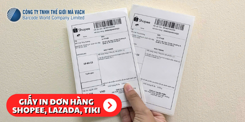 Giấy in đơn hàng Shopee, Lazada, Tiki cung cấp thông tin về đơn hàng