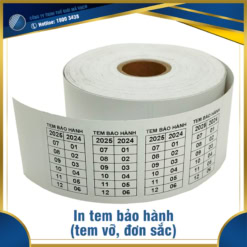 In tem bảo hành (tem vỡ, đơn sắc)