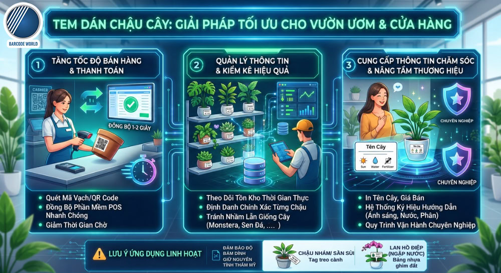 Lợi ích ứng dụng tem dán chậu cây cảnh cho vườn ươm Lợi ích ứng dụng tem dán chậu cây cảnh cho vườn ươm