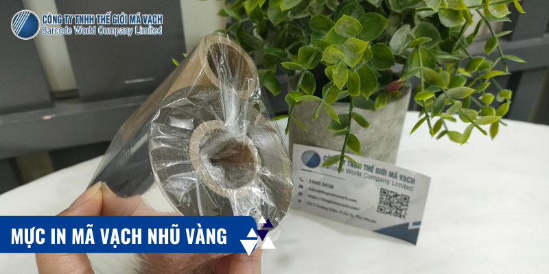 Mực in mã vạch nhũ vàng