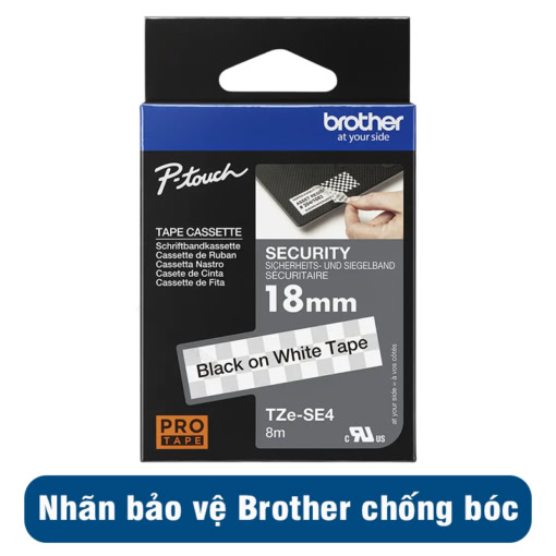 Tem chống bóc từ nhãn bảo vệ Brother TZe HS