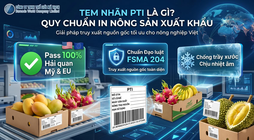 Tem nhãn PTI là gì? Quy chuẩn in nông sản xuất khẩu