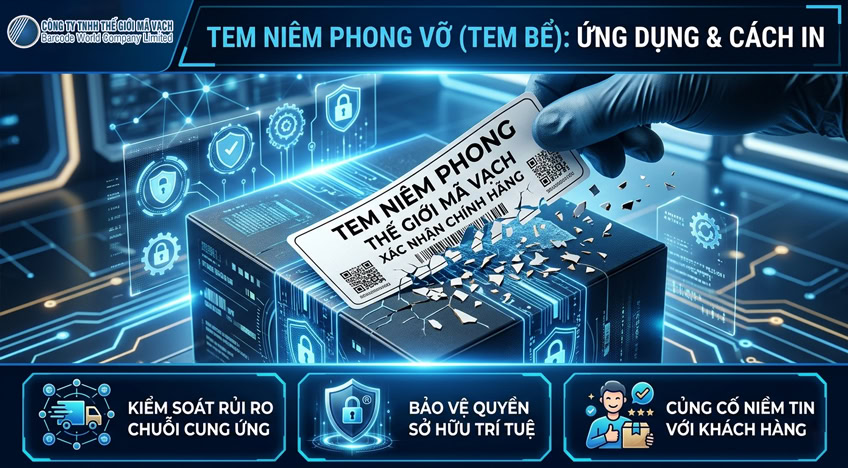 Tem niêm phong vỡ: Cách sử dụng và giải pháp in