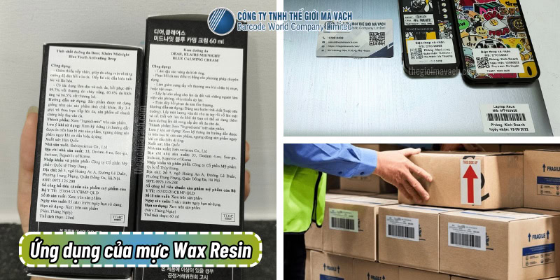 Ứng dụng của mực in mã vạch Wax Resin