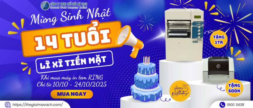 Banner Đại Tiệc Sinh Nhật: Mua Máy In RING, Rinh Quà Tiền Mặt