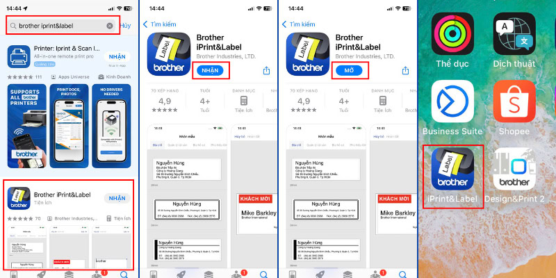 Hướng dẫn tải, cài đặt iPrint&Label bằng App Store