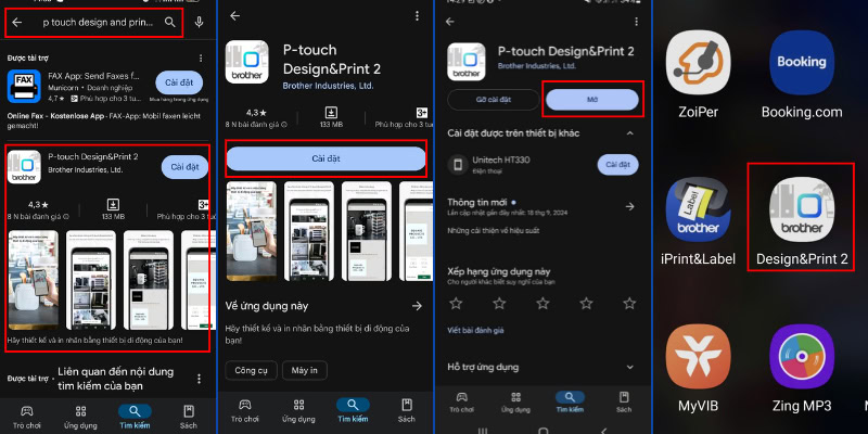 Tải, cài đặt P-touch Design & Print 2 bằng Google Play (CH Play)