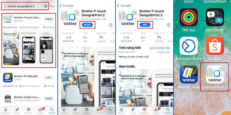 Tải, cài đặt P-touch Design & Print 2 bằng App Store