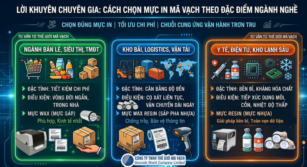 Tư vấn cách chọn mực in mã vạch theo đặc điểm ngành nghề Tư vấn cách chọn mực in mã vạch theo đặc điểm ngành nghề