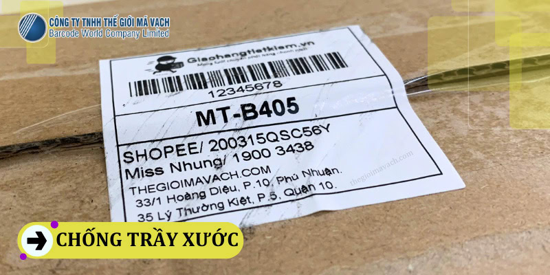 Đặc tính chống trầy xước của mực in mã vạch