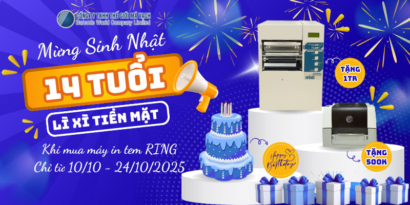 Đại Tiệc Sinh Nhật: Mua Máy In RING, Rinh Quà Tiền Mặt lên đến 1 triệu