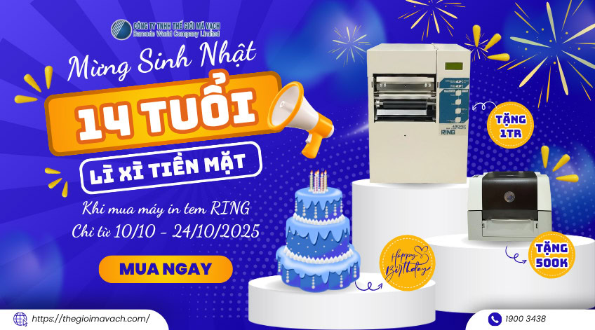 Đại Tiệc Sinh Nhật: Mua Máy In RING, Rinh Quà Tiền Mặt