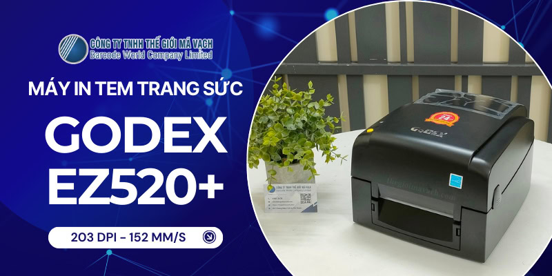 Máy in tem trang sức GoDEX EZ520+ (203dpi, 152mm/s)