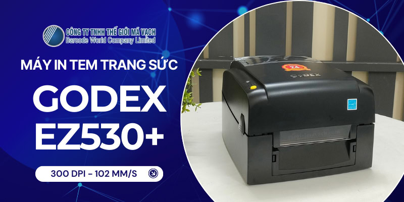 Máy in tem trang sức GoDEX EZ530+ (300dpi, 102mm/s)