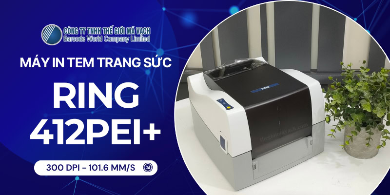 Máy in tem trang sức RING 412PEI+ (300dpi, 101.6mm/s)